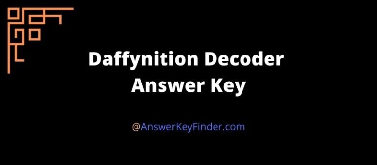 Daffynition Decoder Answer Key