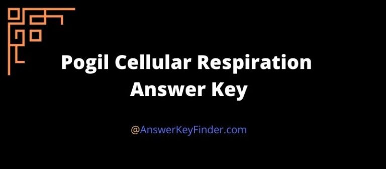 Pogil Cellular Respiration Answer Key