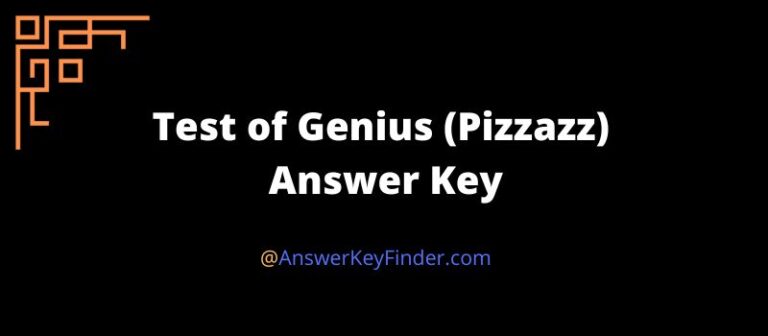 test of genius answer key