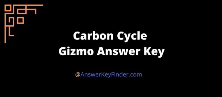 Carbon Cycle Gizmo Answer Key
