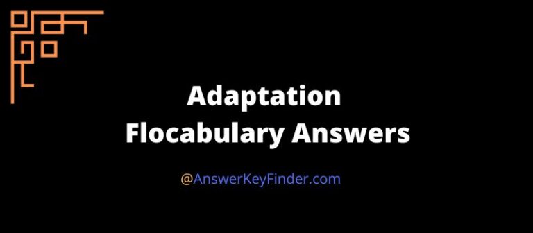 Adaptation Flocabulary Answers