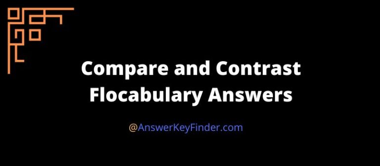 Compare and Contrast Flocabulary Answers