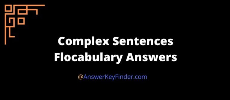 Complex Sentences Flocabulary Answers