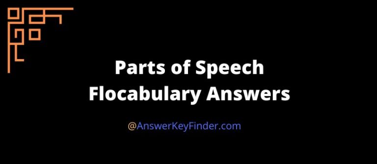 Parts of Speech Flocabulary Answers