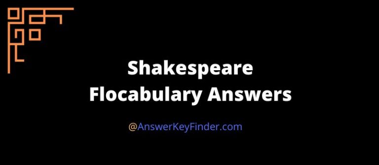 Shakespeare Flocabulary Answers