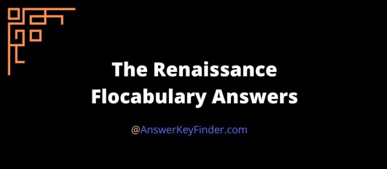 The Renaissance Flocabulary Answers