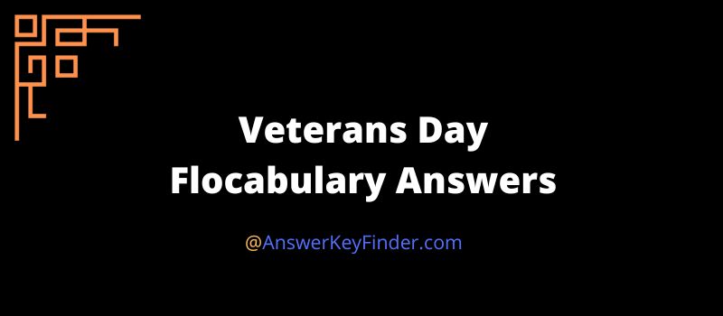Veterans Day Flocabulary Answers