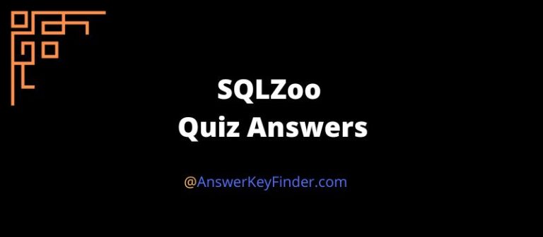 SQLZoo Quiz Answers