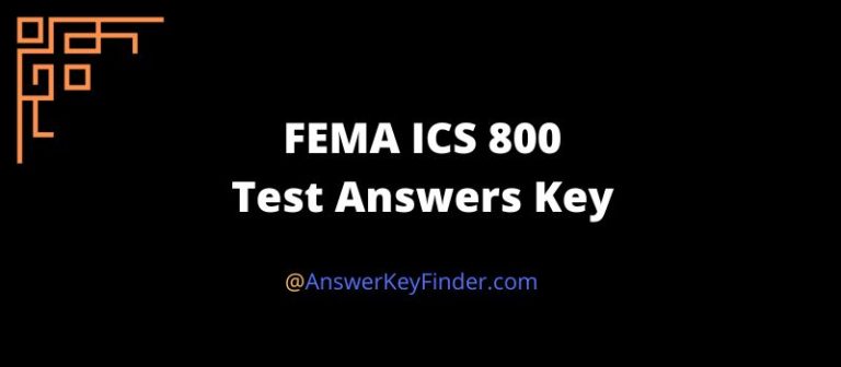 FEMA ICS 800 Test Answers Key