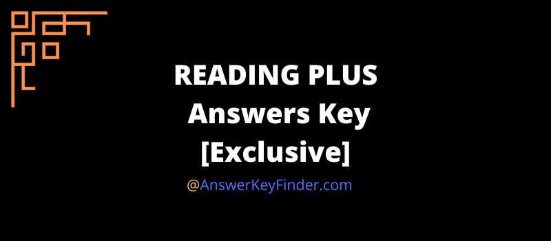 Reading Plus Answers Key