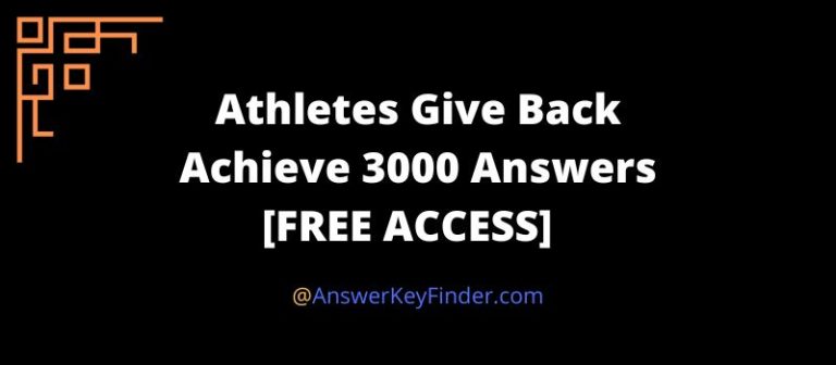 Athletes Give Back Achieve 3000 Answers