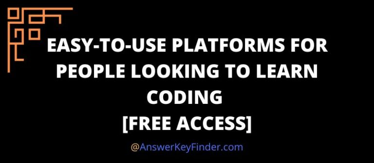 EASY-TO-USE PLATFORMS FOR PEOPLE LOOKING TO LEARN CODING