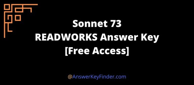 Sonnet 73 ReadWorks Answer Key