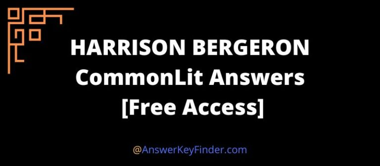 HARRISON BERGERON CommonLit Answers Key