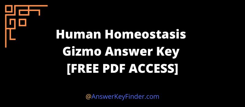 Human Homeostasis Gizmos Answers Key